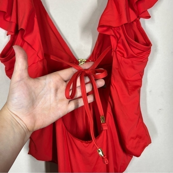 Trina Turk Monaco Flutter One Piece Swimsuit Size 8 - Picture 7 of 10